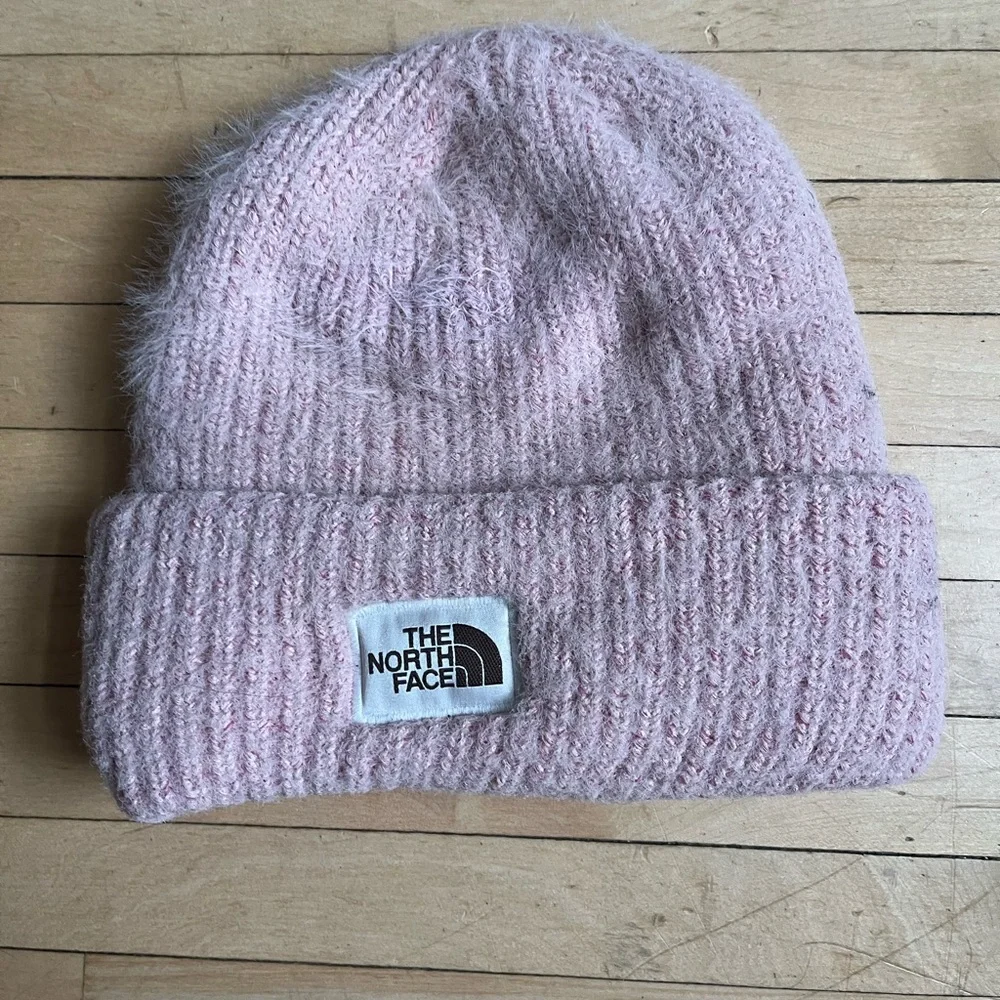 The North Face Kids Pink Fuzzy Beanie Hat